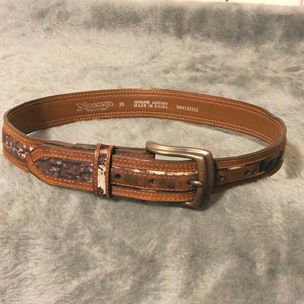 COPY - Kids Nocona camouflage and leather belt